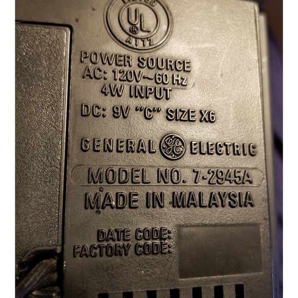 Vintage General Electric TV Sound WB/AM/FM Radio Receiver Model 7-2945A Working - Picture 11 of 12